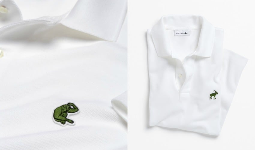 Lacoste’s limited edition swaps out the crocodile for 10 endangered species