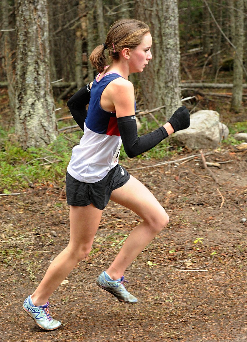 <who>Photo Credit: Lorne White/KelownaNow </who>Following in her older sister's footsteps, Mia Bennison led a field of 197 runners in the junior provincial race.