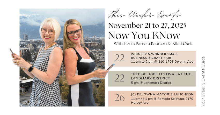 Now you KNow with Pamela and Nikki: Upcoming Events for November 21 to 27