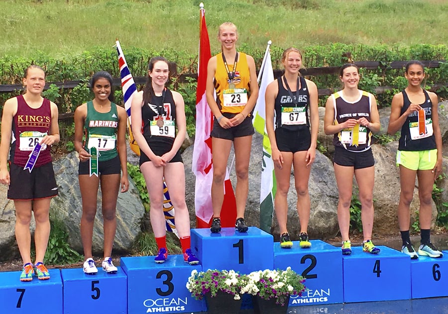Kelowna's Madelyn Hettinga earned top podium position at the B.C. heptathlon championships.