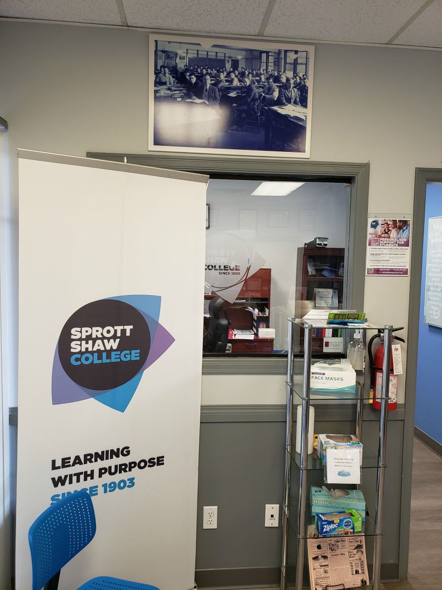 <who> Photo Credit: NowMedia </who> COVID-19 protocols in place at Sprott Shaw.