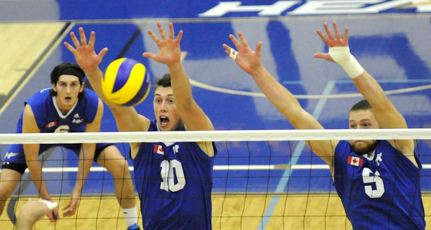 <who> Photo Credit: Lorne White/KelownaNow.com. </who>From left, Alex Swiatlowski, Joshua Harvey and Lars Bornemann.