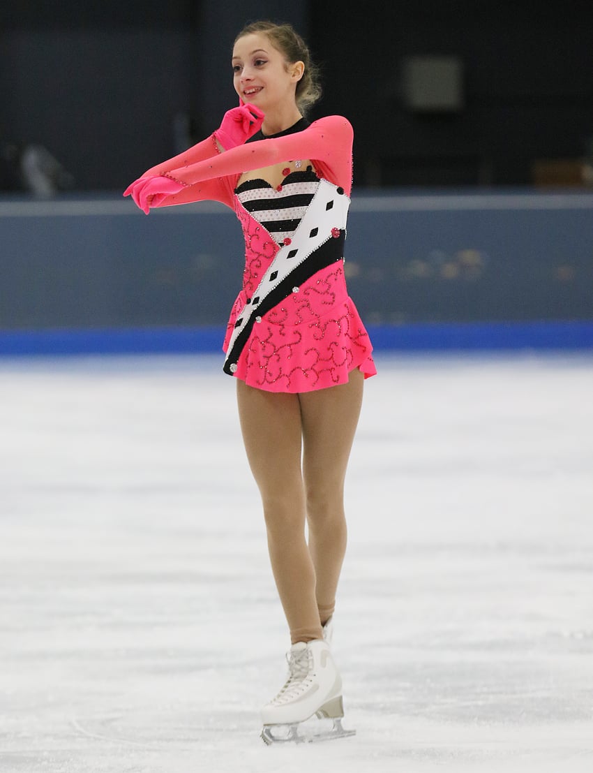 <who>Photo Credit: Contributed </who>Daria Carr of the host Kelowna Skating Club claimed gold in the Pre-novice competition with a total score of 98.94 and won the overall Super Series title.