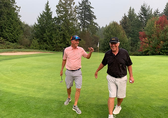<who>Photo Credit: BC Golf/Brad Ziemer</who>Norm Bradley (L) and Doug Roxburgh
