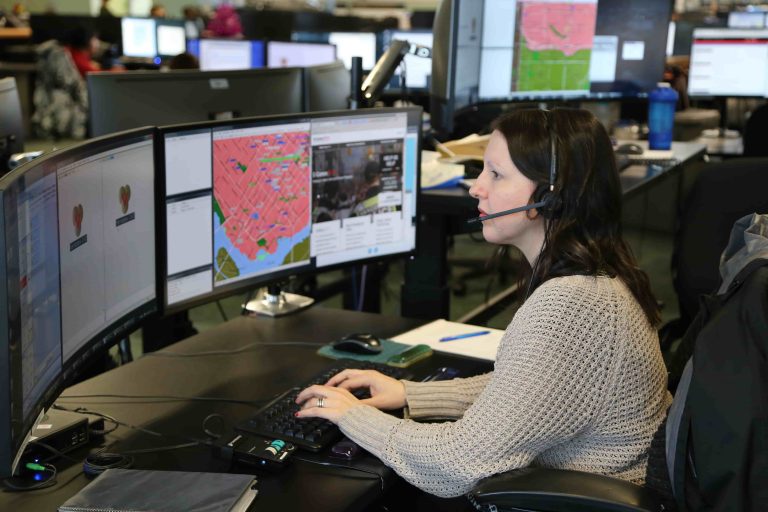 <who> Photo Credit: E-Comm. </who> Photo of Heather Andrews – E-Comm call taker who answered the number one call on this year’s list.