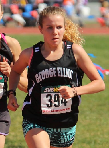 <who>Photo Credit:BC Athletics</who>Taryn O'Neill of George Elliot ran to pair of silvers.