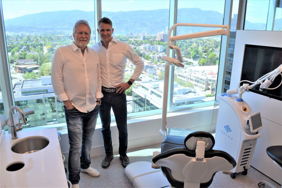 </who>Dr. Myles Honce and his son, Dr. Mark Honce, own and operate Honce Dentistry on the 17th floor of Kelowna's tallest office building, Landmark 7.