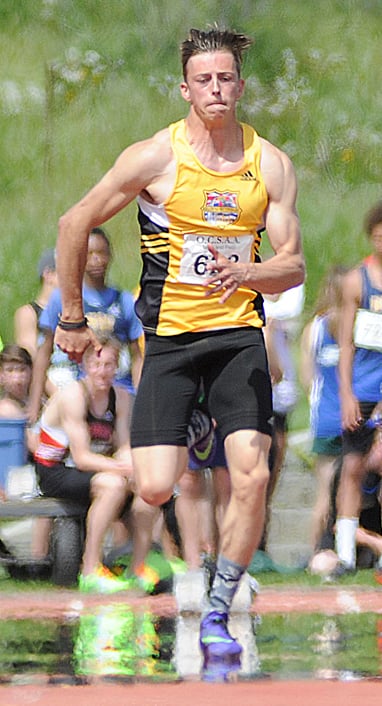 <who>Photo Credit: Lorne White/KelownaNow </who>Alex Taylor ran to first in the Valley's 100- and 200-metre finals.