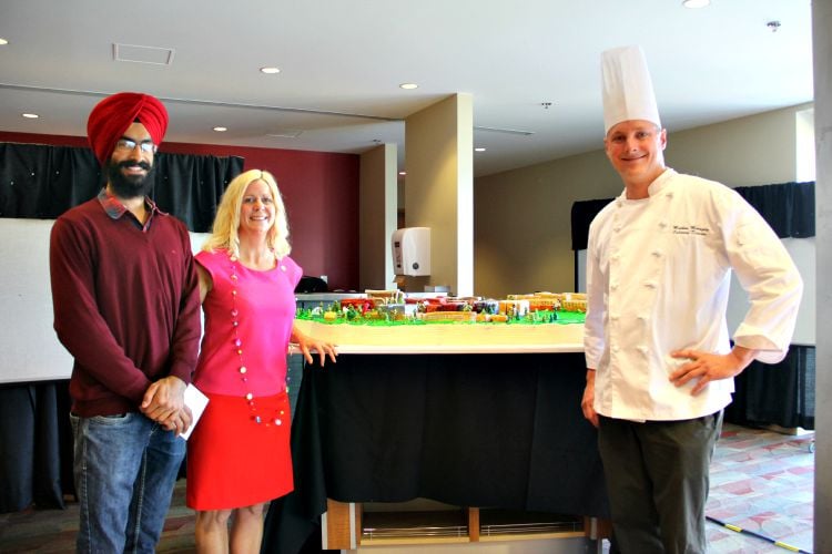 Tracey and Chef Mathew along with 3rd year engineering student Jannat Bachal. (Photo Credit: KelownaNow.com.)