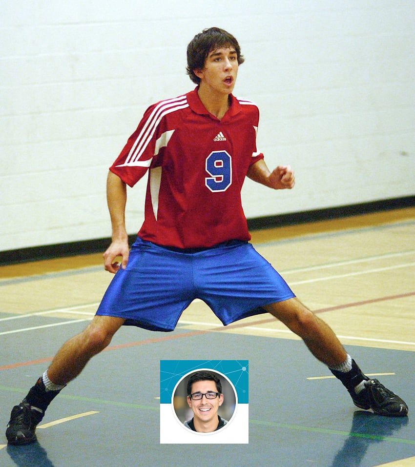 <who>Photo Credit: Lorne White/KelownaNow </who>Steve Clements, a Grade 10 student, was selected to the all-star team when the Mt. Boucherie Bears won the 2003 B.C. senior AAA boys volleyball championship in Kelowna. Although injured for most of his Grade 11 year, he played at provincials again, helping the Bears to bronze medal. He was a provincial all-star in 2005, leading MBSS to another bronze medal. Clements, who went on to play volleyball for the UBC Okanagan Heat, is now coordinator of IT services at the Interior Health Authority and coaches high school and club volleyball.
