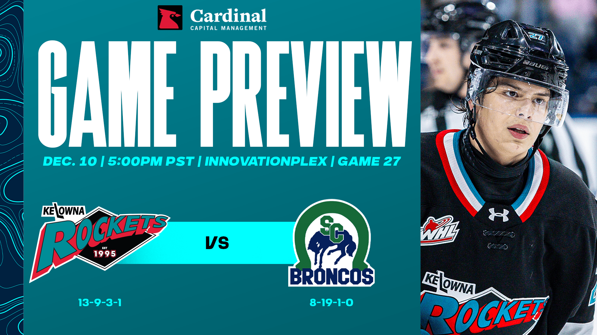 Game preview: Rockets kick off 6-game Prairie road trip in Swift Current tonight