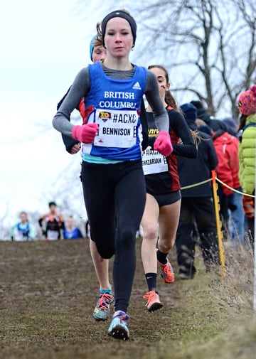 <who>Photo Credit: Peter Stokes Photography </who>Hannah Bennison ran away from the competition at the Canadian <br>cross country championships in Kingston.