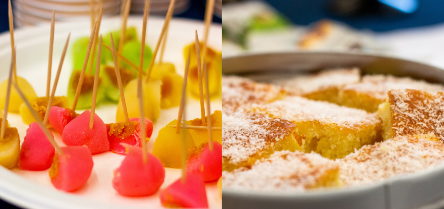 A sampling of some of the foreign food on display.