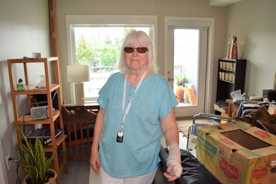 </who>Bonnie Baker, 77, is moving into one of the 34 subsidized apartments in the 68-unit Hadgraft Wilson Place downtown at 1369 Bertram St.
