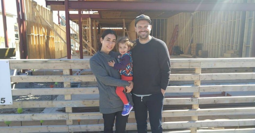 <who>Photo Credit: PentictonNow </who>The new Turkish-themed Elma Restaurant is scheduled to open this fall. Proud owners Michael and Ayse Barluk, and their daughter Lara, 2, are counting down the days until the restaurant opens.