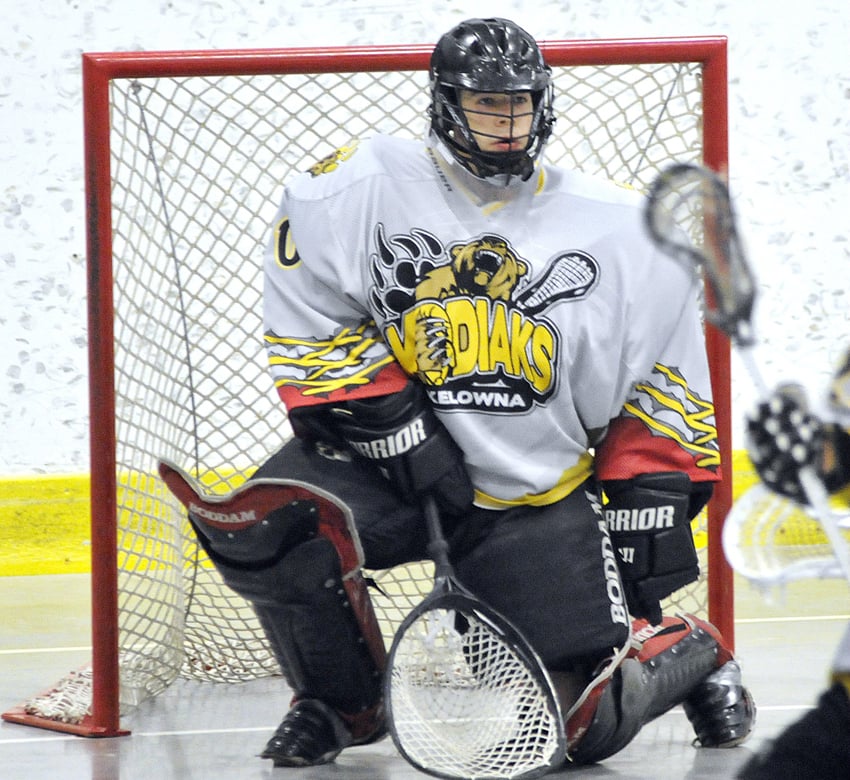 <who>Photo Credit: Lorne White/KelownaNow </who>Shaun Agostinho earned six straight wins in goal for the Kodiaks in their home tournament at the Rutland Arena.