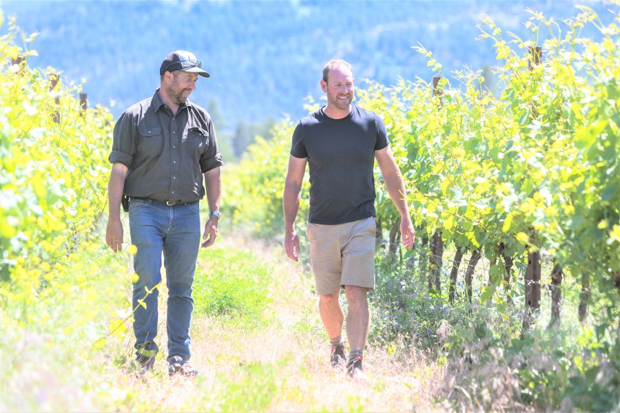 </who>Christopher Marquardt, left, is the vineyard foreman at Fort Berens Winery in Lillooet and Alex Nel, right, is the winemaker.