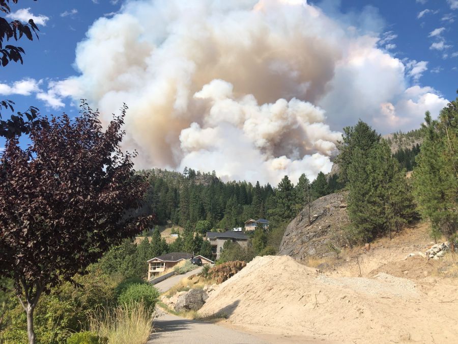 <who>Photo Credit: Justin White</who> Justin White grabbed this shot from his driveway as he prepped for evacuation