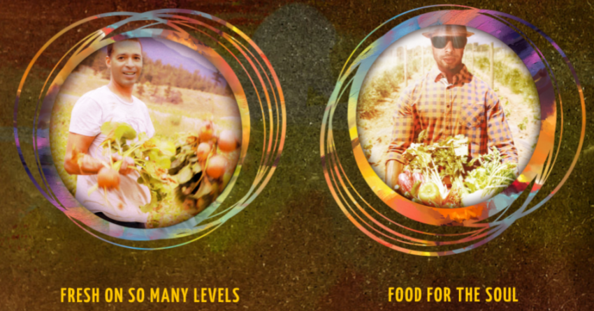 <who> Photo Credit: Veggie Bomb / (L-R) Govinda and Vasu Clayton