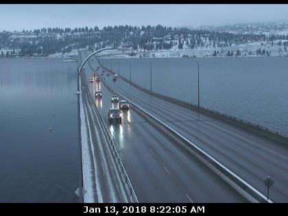 <who> Photo Credit: BC Highway Cams </who> WR Bennett Bridge.