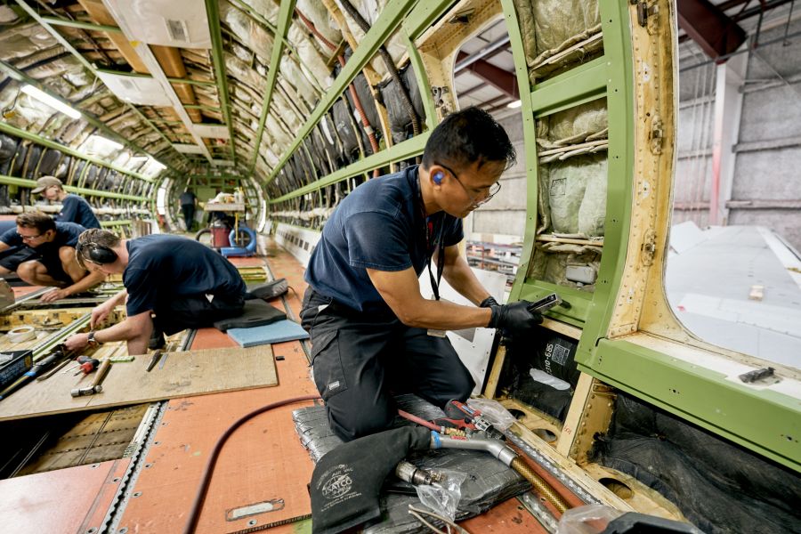 </who>KF Aerospace plans to hire 70 more workers, mostly aircraft maintenance engineers, to fulfil the Boeing contract.