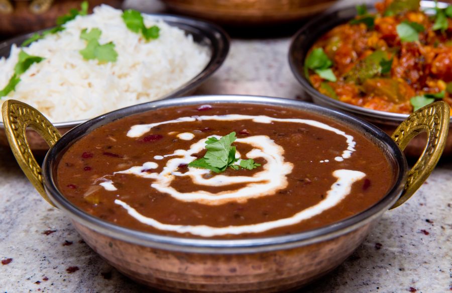 Dal Makhani (a vegan recipe with kidney beans and black beans in a cream base).