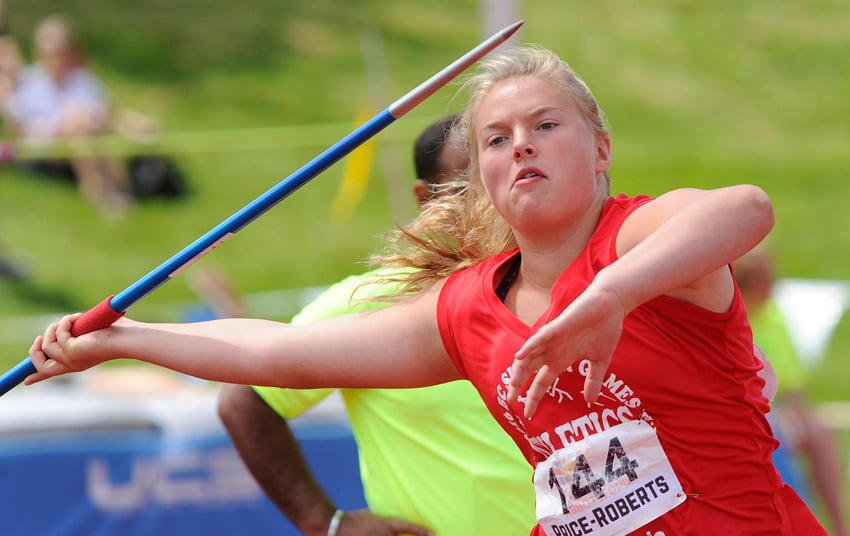 <who>Lorne White/KelownaNow </who>Lake Country's Phoebe Price-Roberts represented Zone 2 in javelin, discus and hammer. She took gold in the latter.