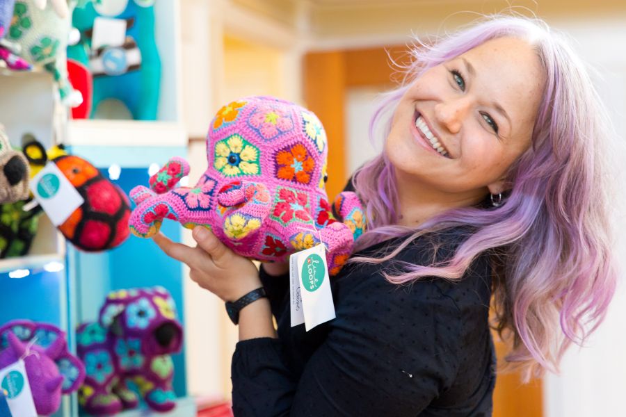 Tasha Andrusky is "obsessed" with creating crocheted animals
