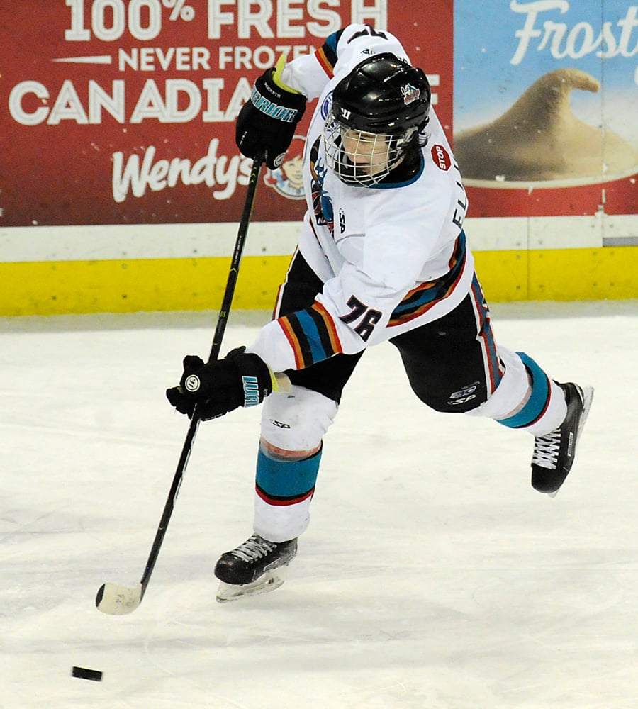 <who>Photo Credit: Lorne White/KelownaNow </who>Coldstream's Connor Elliott led all Rocket defencemen with five goals and 20 assists.