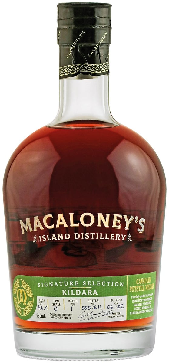 </who>Macaloney's Island Distillery from Victoria won 'World's Best Pot Still Whisky' at the World Whiskies Awards in London, England for its Kildara Signature Expression whisky.
