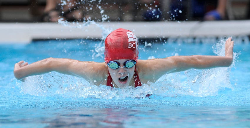 <who>Lorne White/KelownaNow </who>Ella Rolleston of Kelowna was a member of the Zone 2 team that swam to silver in the 4x50 medley relay.