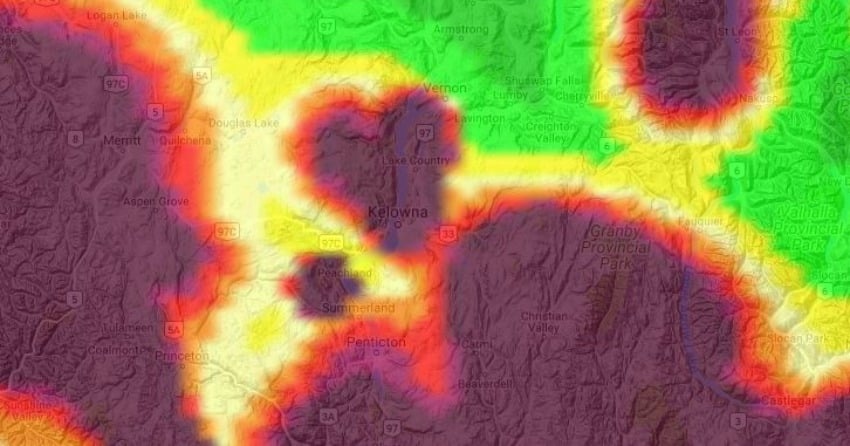 Smoke forecast for the Tuesday morning, Sept. 5th.