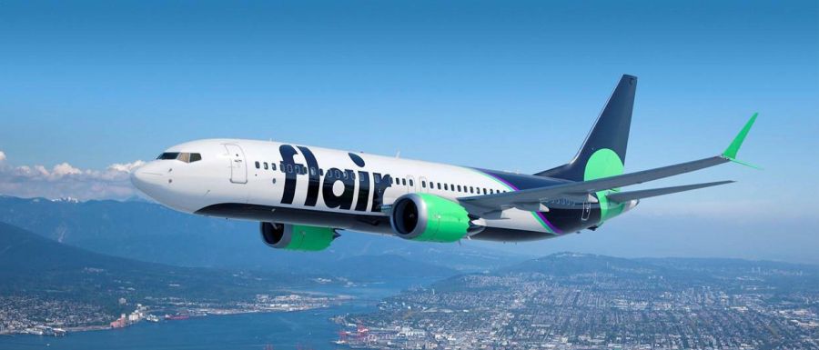 </who>Flair is using the 189-seat Boeing 737 Max to fly between Kamloops and Edmonton.