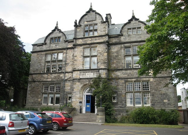 <who>Photo Credit: Wikipedia Creative Commons</who>The Bute Medical Building at St. Andrews School of Medicine in Scotland