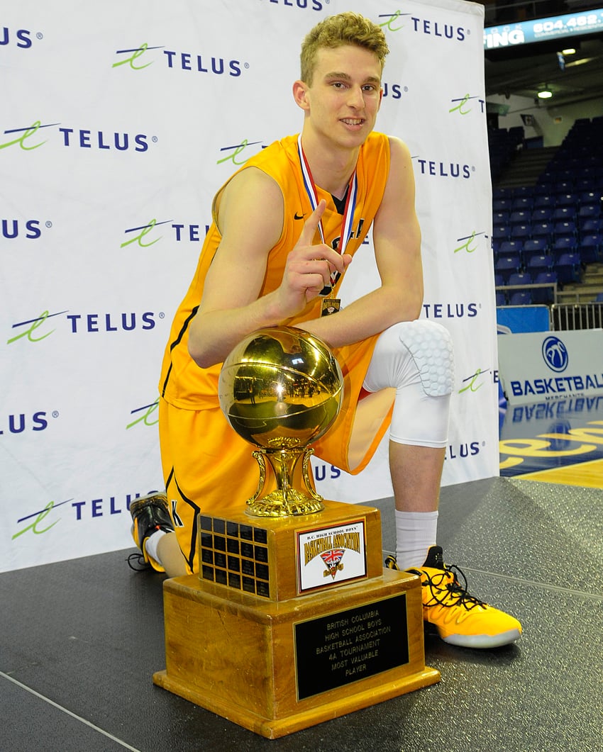 <who>Photo Credit: Lorne White/KelownaNow </who>Kelowna's Grant Shephard, the provincial AAAA tournament MVP, is in Florida for his Grade 12 year. 