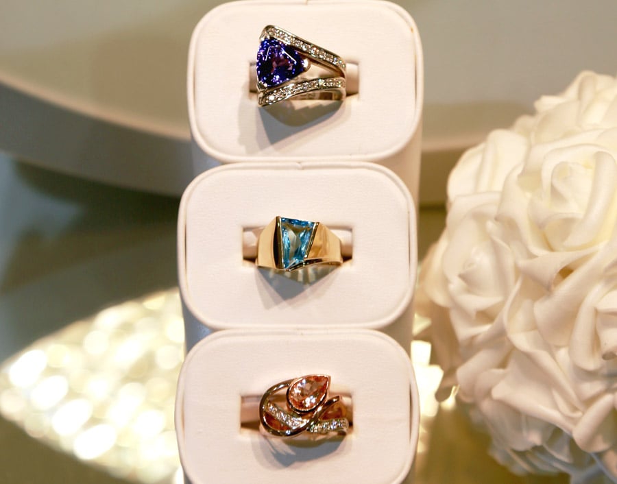 Unusual shapes create statement pieces that are also timeless.