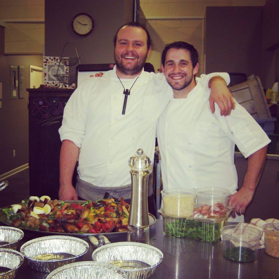 <who>Photo Credit: The Start Fresh Project Facebook Page</who> Team Member Michael and Adam teaching one of the classes