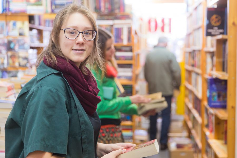 Collette has worked at The Book Shop for three years.
