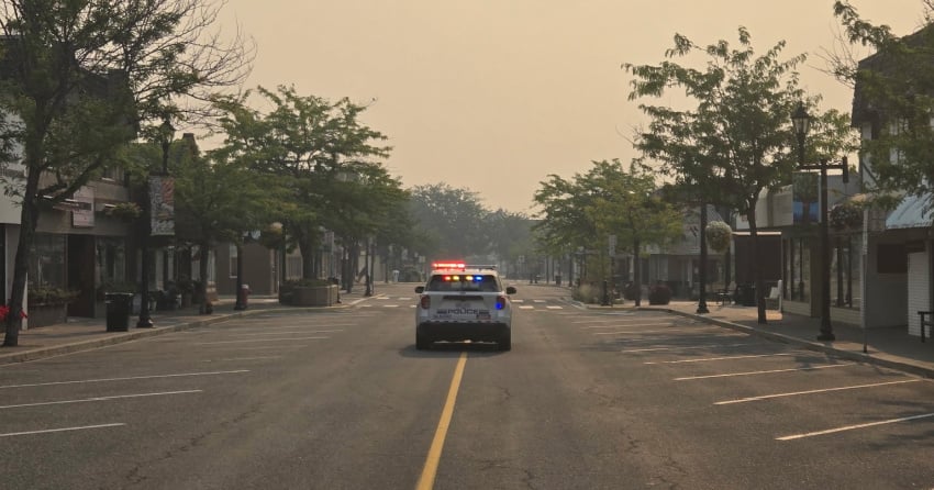 <who>Photo Credit: RCMP</who>Summerland while evacuated in the days after the Bald Range wildfire began.