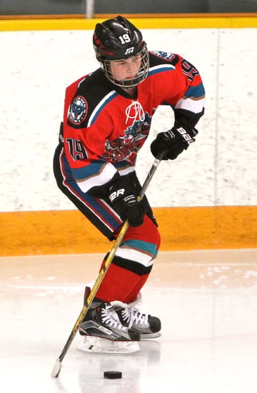 <who>Photo Credit: Lucille Mckinney </who>Soleil Tanaka's stellar effort on defence provided invaluable <br>support for winning goaltender Kiara Stecko.