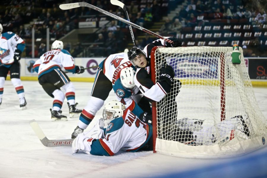 Photo credit - KelownaNow - Brodan Salmond now has 3 shut-outs on the season