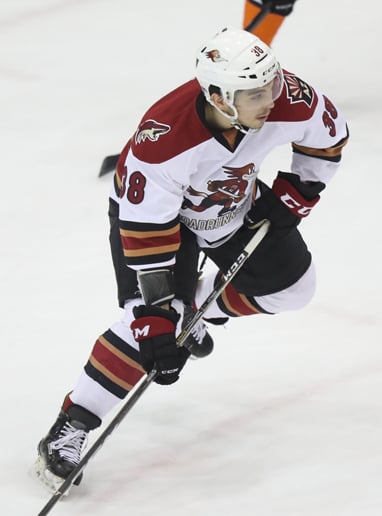 <who>Photo Credit: Tucson Roadrunners </who>Nick Merkley is second in Tucson scoring.