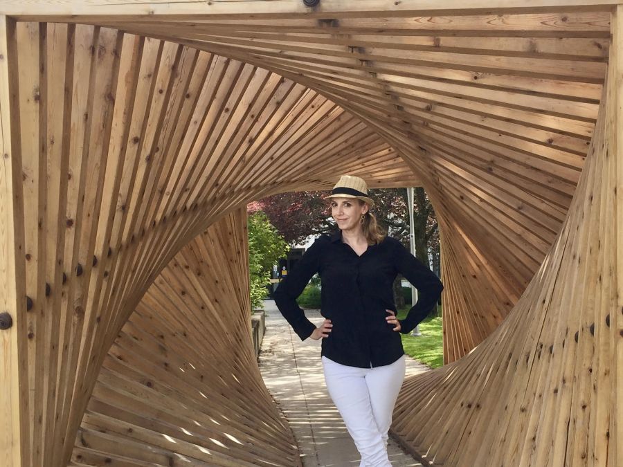 <who>Photo Credit: Gregory Mackenzie</who> Joy Barrett of the Castlegar Sculpture Walk