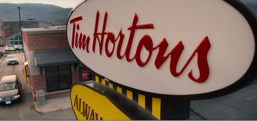 <who> Photo Credit: Drinkwater </who> Scene from the trailer where the characters go through a Drive-Thru at Tim Hortons.