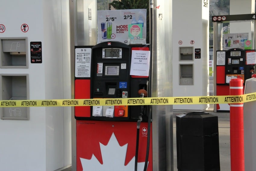 Petro-Canada stations in Kelowna began to run out of fuel on June 3.