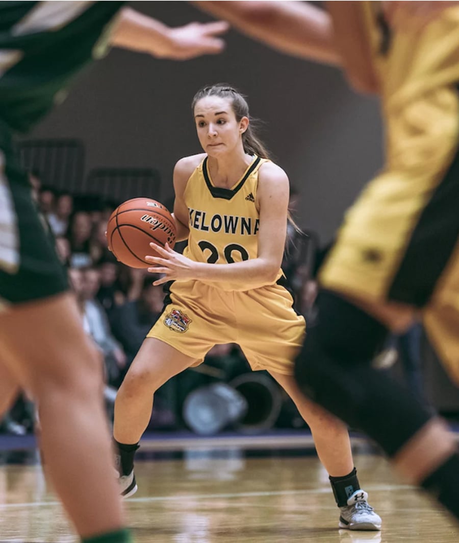 <who>Photo Credit: VancouverBasketball.com </who>Grade 11 Rylee Semeniuk hit for 15 points in a KSS win over Langley Christian.