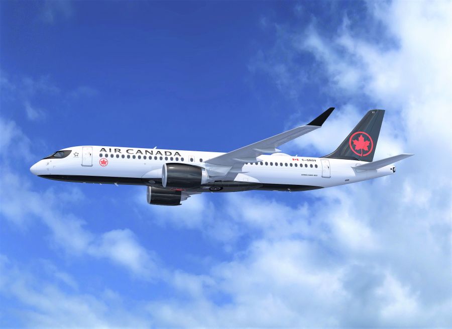 </who>Air Canada will use the new, 137-seat A220-300 jet for Kelowna-Montreal flights.