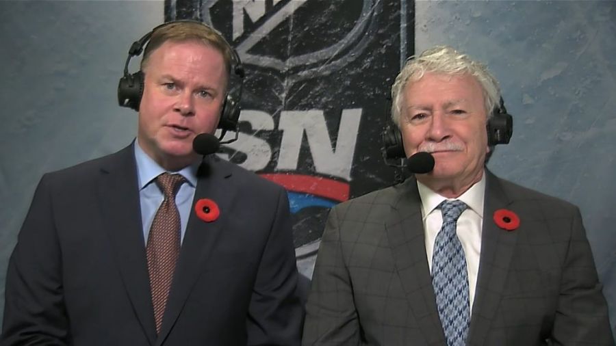 <who>Photo Credit: Sportsnet</who>John Garrett (R) and John Shorthouse formed one of the best broadcast duos in hockey over the past two decades.