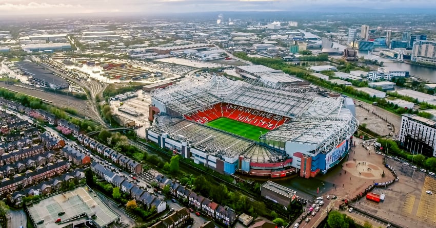 Old Trafford, the home of Manchester United FC.