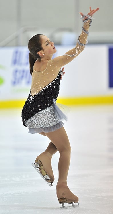 <who>Photo Credit: Contributed </who>Emma Bulawka of the Kelowna Skating Club came from behind to <br>claim gold in the Super Series competition in Victoria.